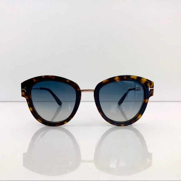 New Tom Ford Mia Rounded Havana Sunglasses - Picture 5 of 16
